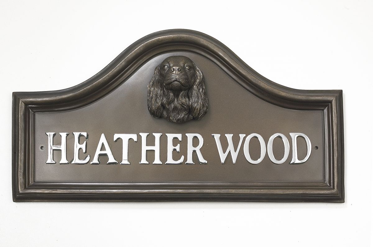 Cavalier King Charles Spaniel House Name Plaque
