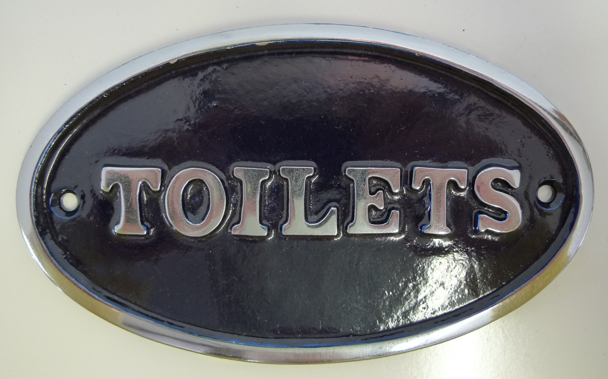 Large Oval Toilet Signs
