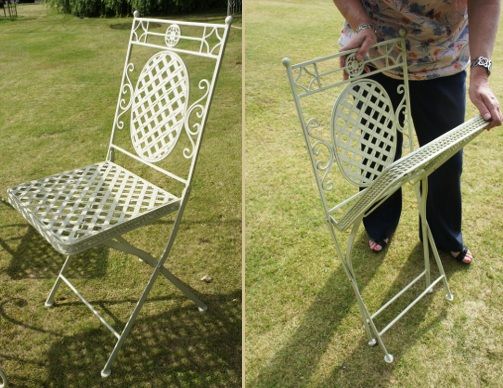 View of the Folding traditional Chair in Cream