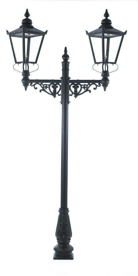 Dual Headed High Mast Column and Lantern Set