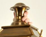 Brass Dorchester Pillar Light and Lantern Set 81cm