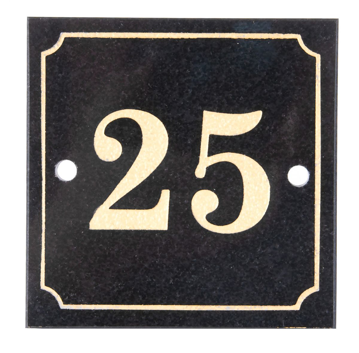 Black & Gold Granite House Sign