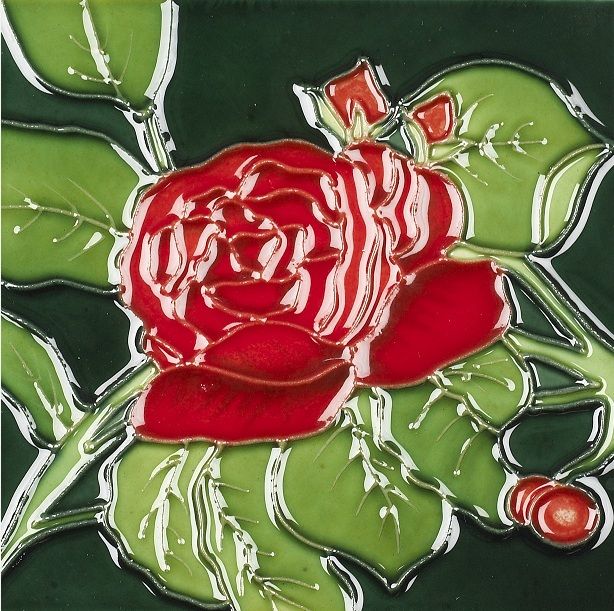 Kettle Trivet Red Rose