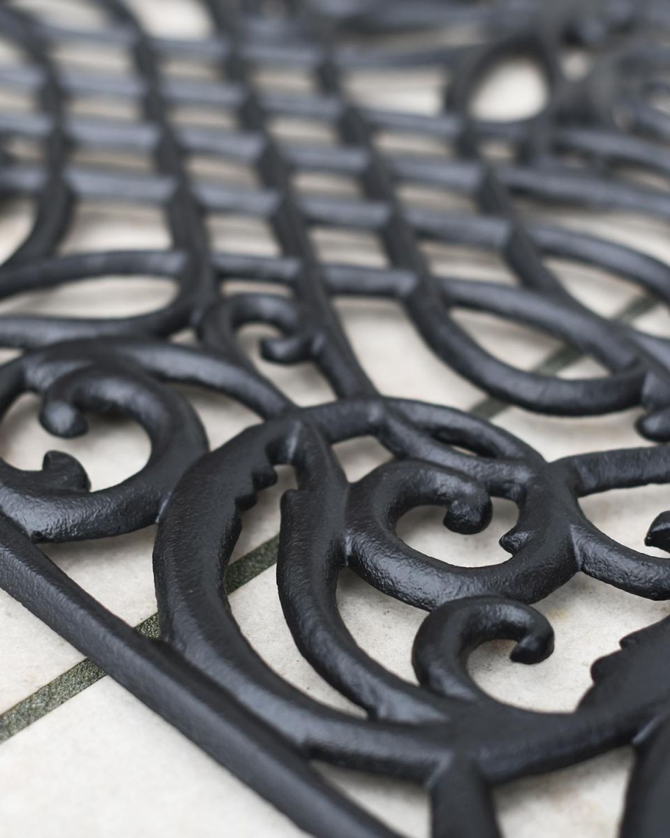 Close-up of the Black Finish on the Doormat