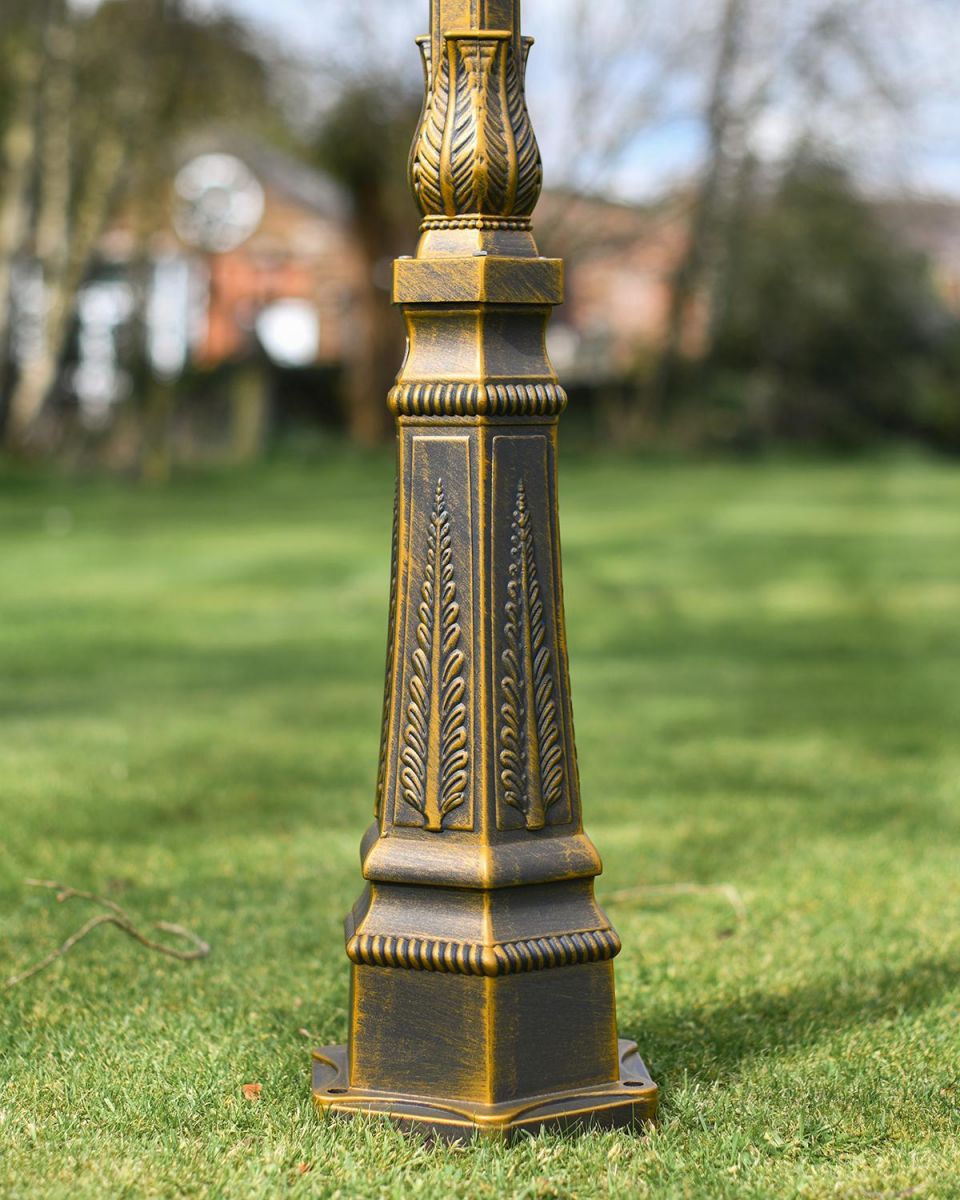 Close-up of the Ornate Detailing on the Base of the LAmp Post