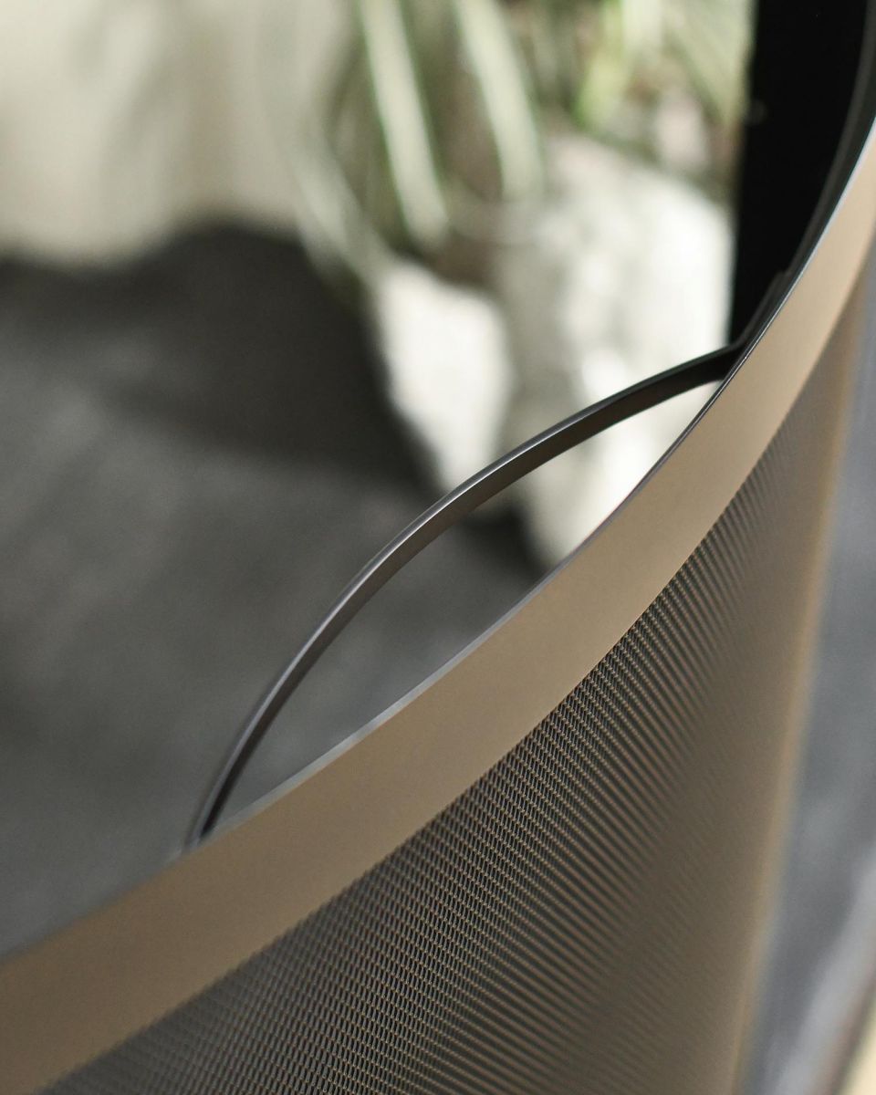 Close-Up of Handle for "Carrowdrock" Contemporary Curved Bespoke Fire Guard 