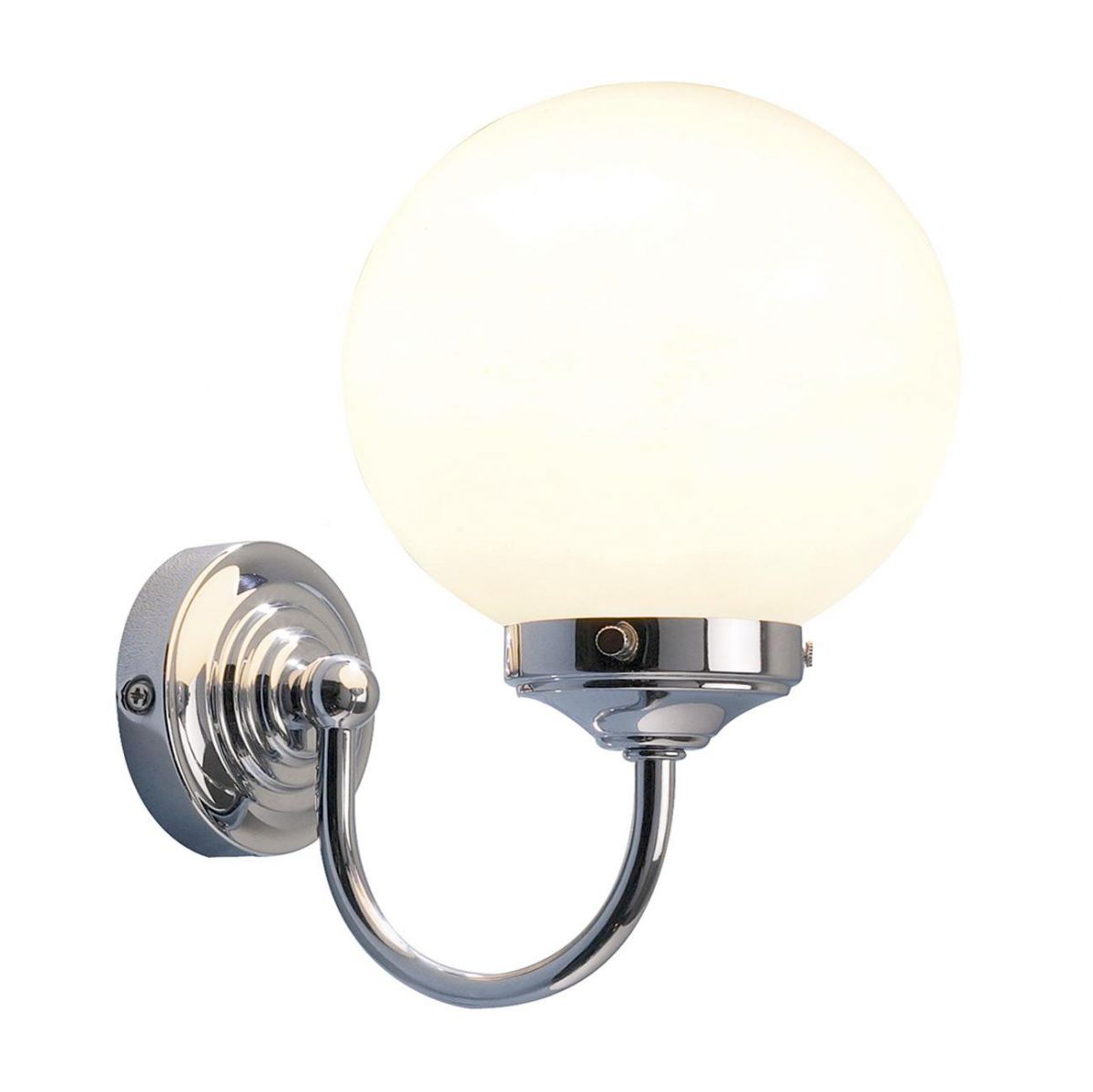 "Paddock Wood" Dome Wall Light Finished in a Polished Chrome