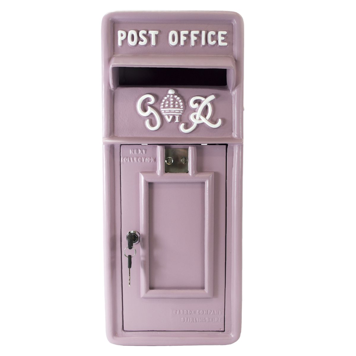 Front View of the "Savannah Sunset" Slim King George Post Box