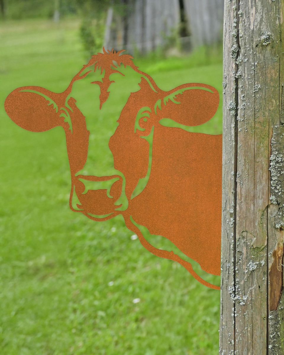"Bessie" Silhouette Fence Topper - Rustic
