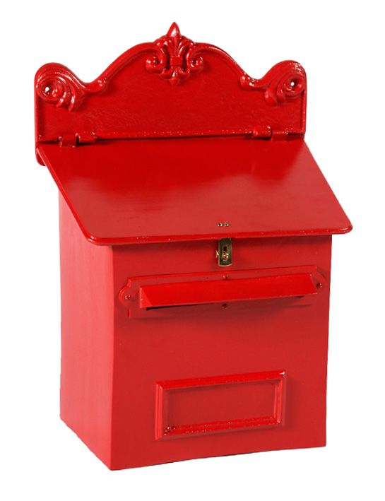 “Blushed Peony” Red Goldhay Post Box