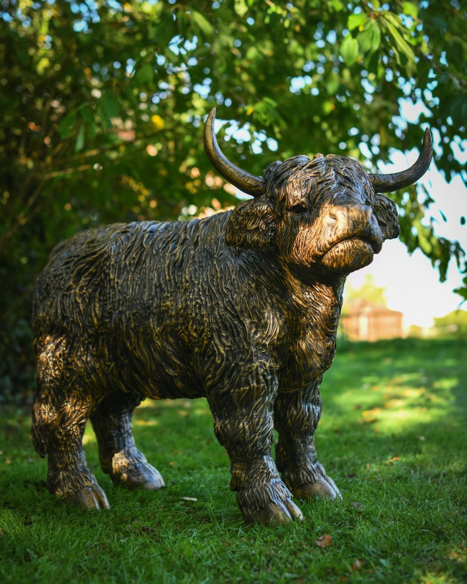 "Brodie" Highland Cow Garden Sculpture