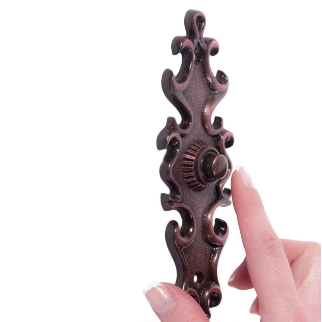 “Carraway Court” Antique Copper Ornate Bell Push 