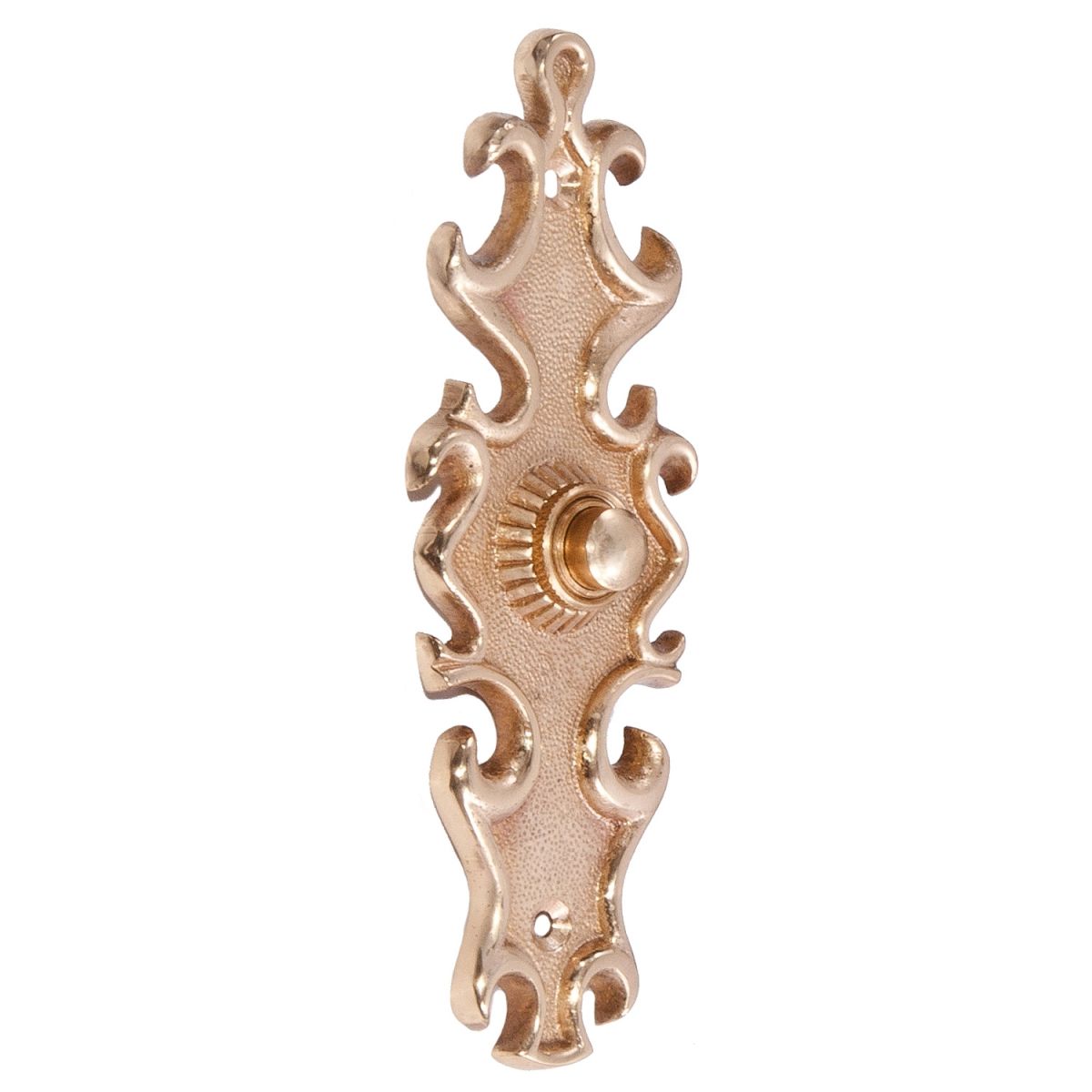 “Carraway Court” Polished Brass Ornate Bell Push
