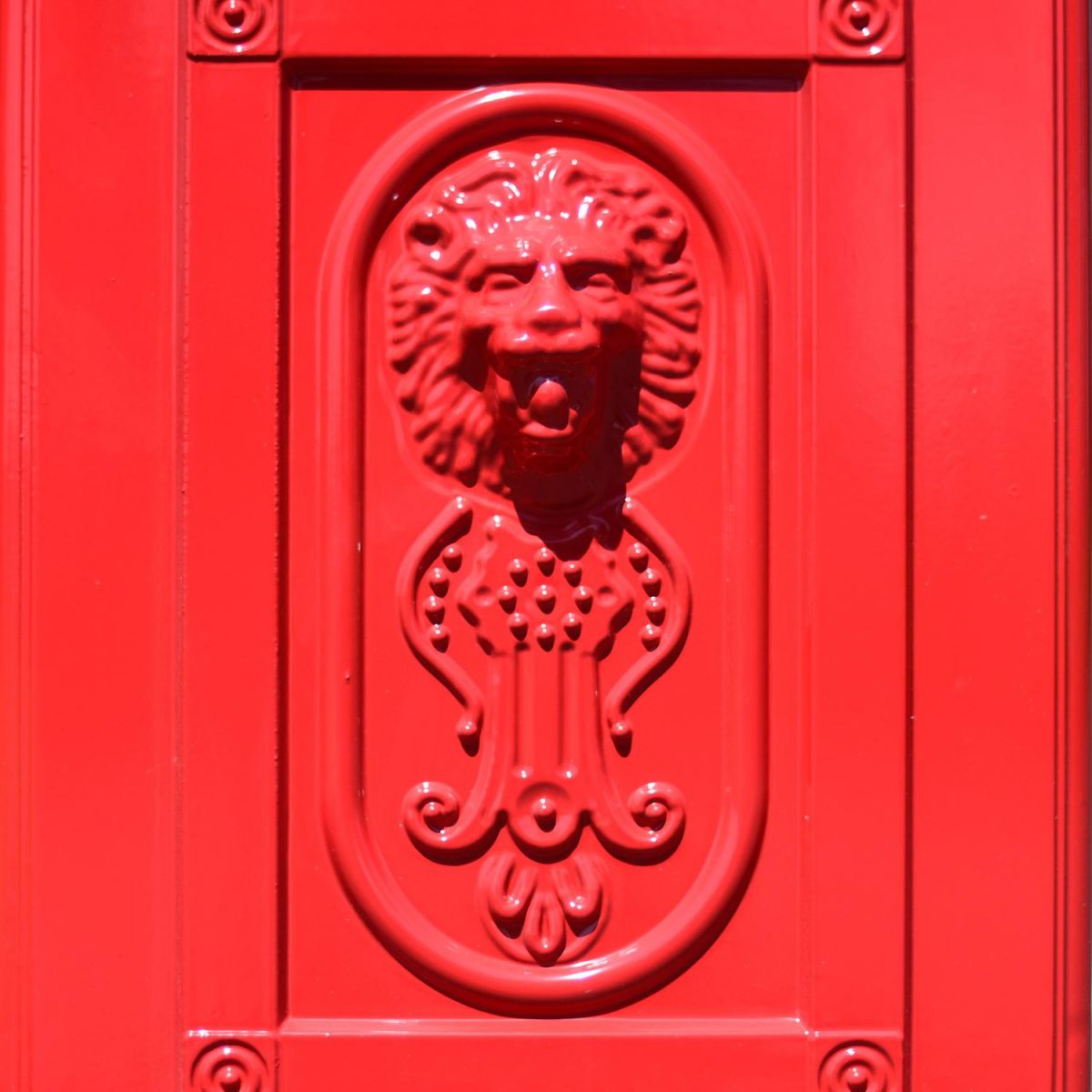 Close-up of the Ornate Design on the Post Box
