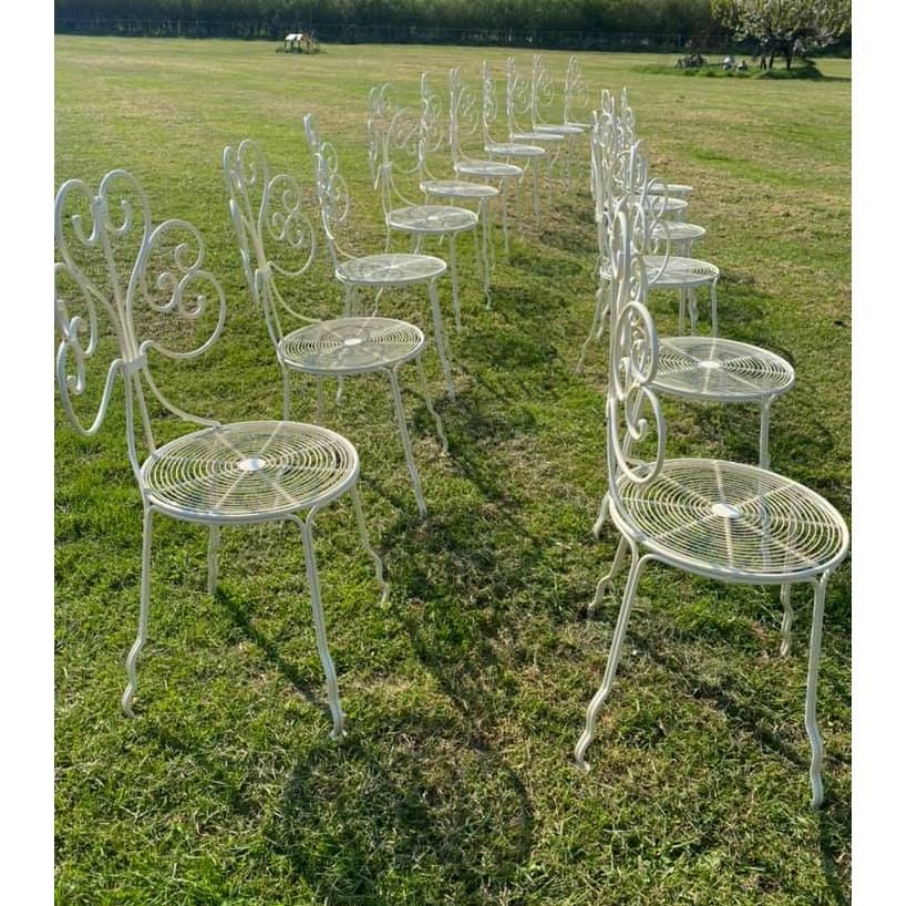 “Evelyn Grace” Wrought Iron Heart Back Chair