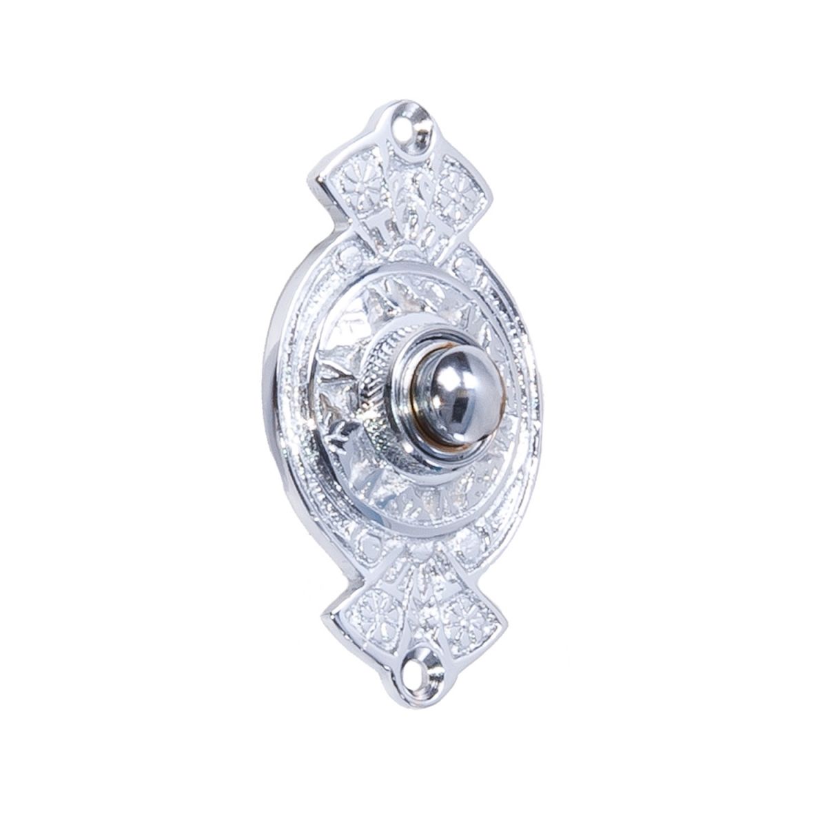 “Hampern Close” Bright Chrome Decorative Bell Push 