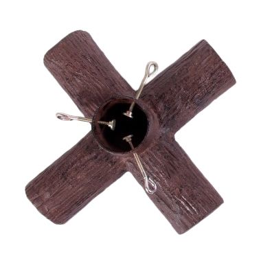 Log Design Christmas Tree Stand In A Rustic Brown Finish