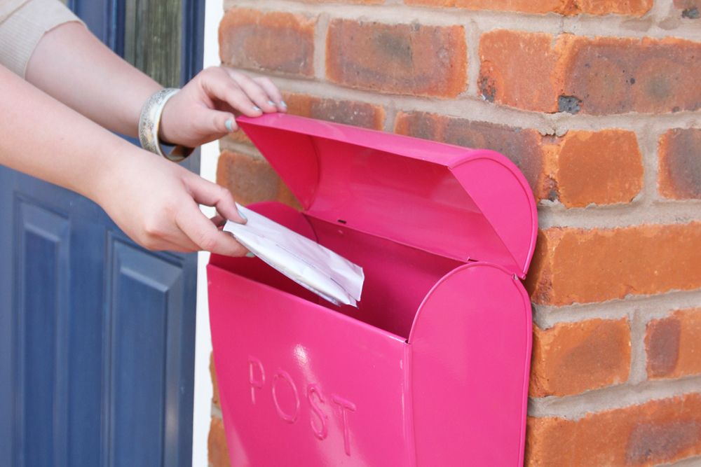 “Persian Summer” Bright Pink Contemporary Post Box