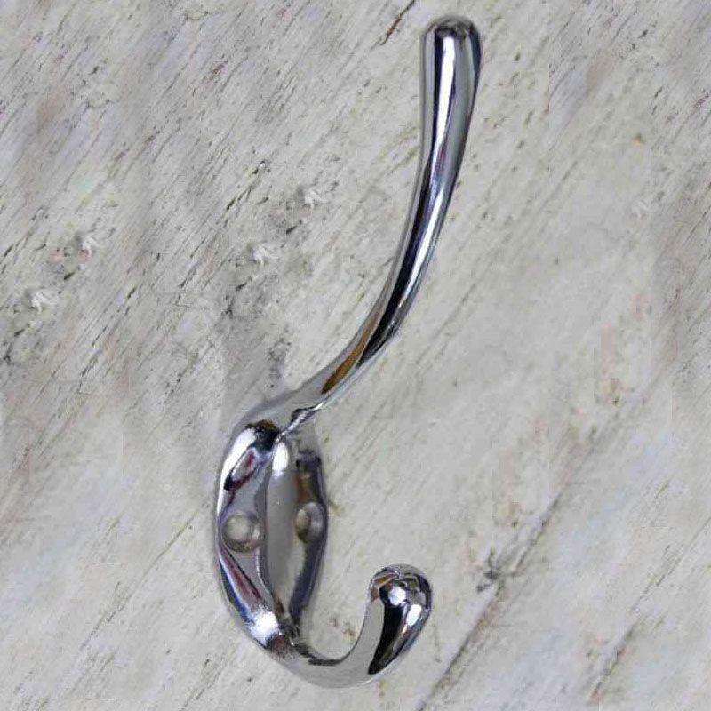Bright Chrome Contemporary Coat & Hat Hook