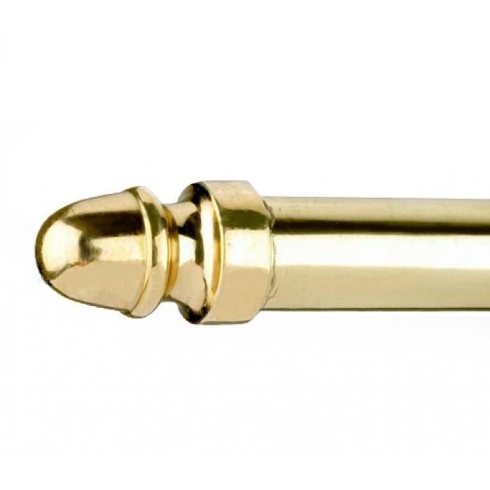 Acorn Finial on the End of the Polished Brass Stair Rods