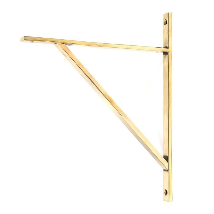 Aged Brass "Claremont" Traditional Shelf Bracket - 314mm x 250mm