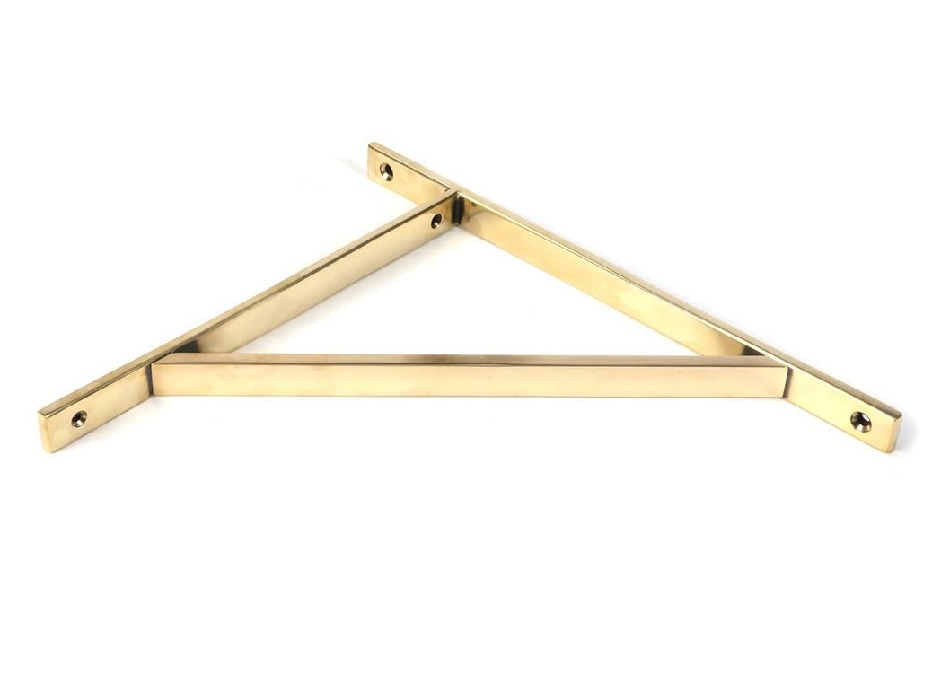 Close-Up of Aged Brass "Claremont" Traditional Shelf Bracket - 314mm x 250mm