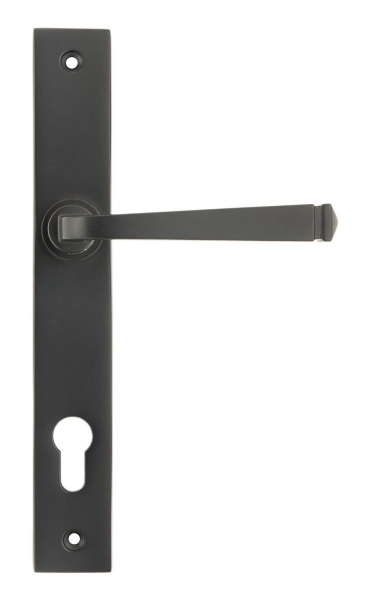 Aged Bronze Slimline Lever Espag Door Handle Back