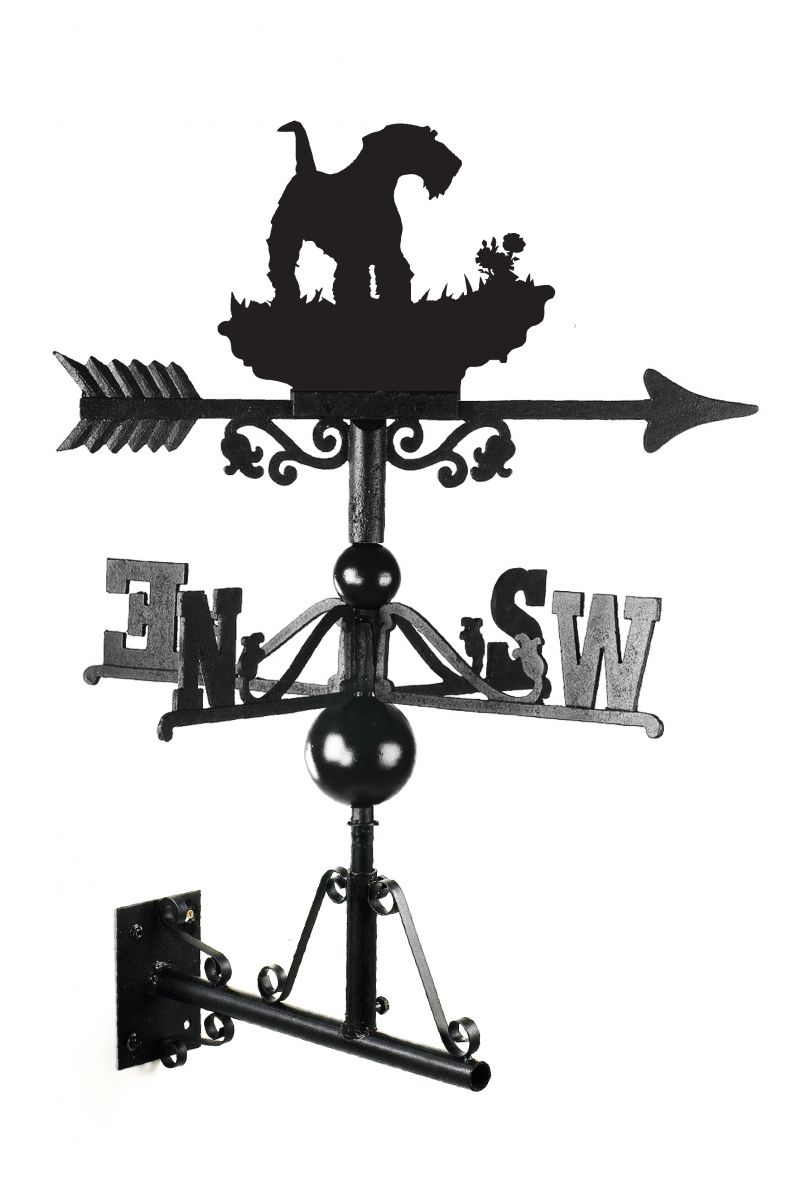 Airedale Terrier Black Cast Iron Handmade Weathervane