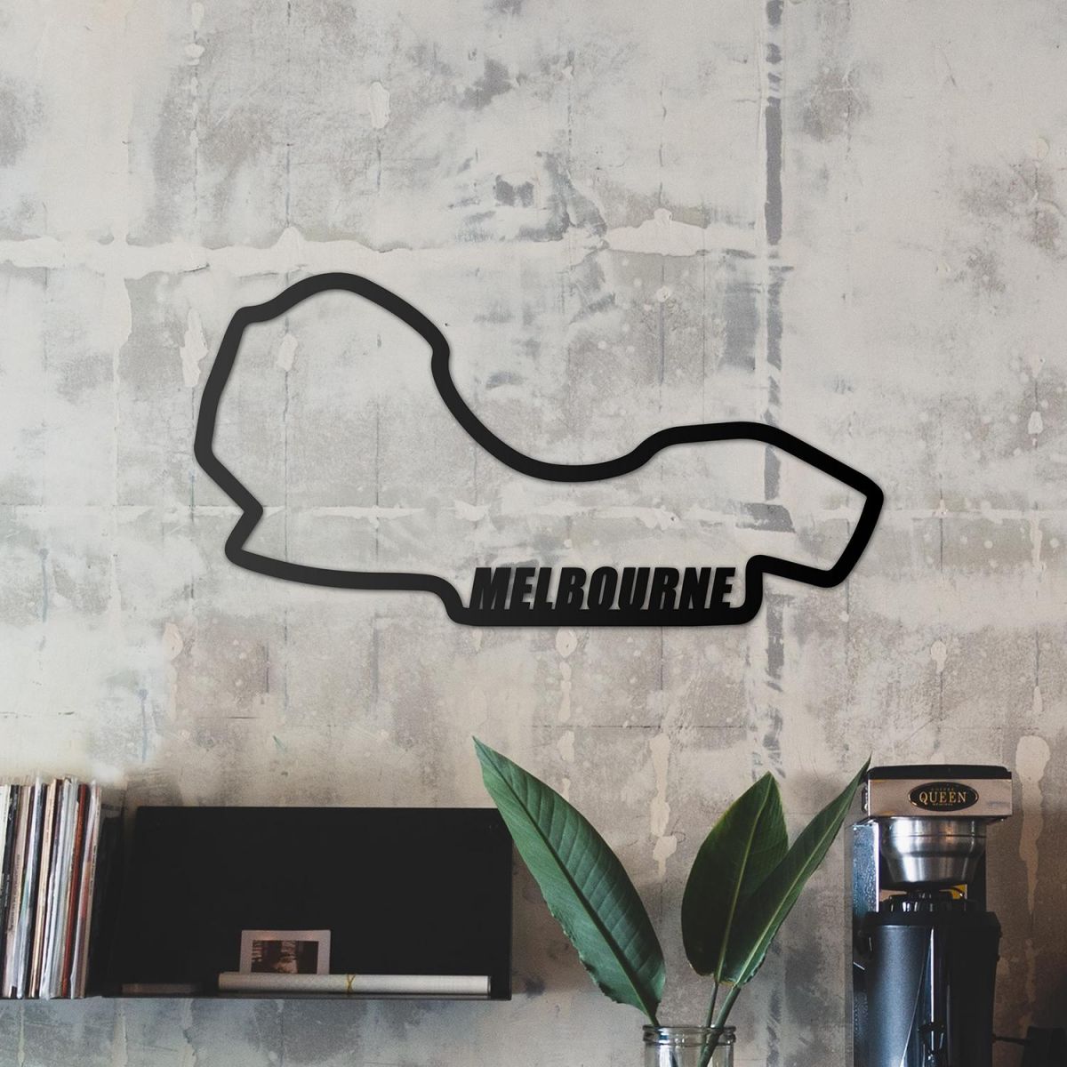 Albert Park Grand Prix Circuit Wall Art in the Living Room