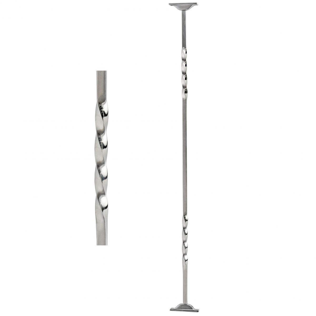 Alessi Double Fine Twist Stainless Steel Stair Spindle