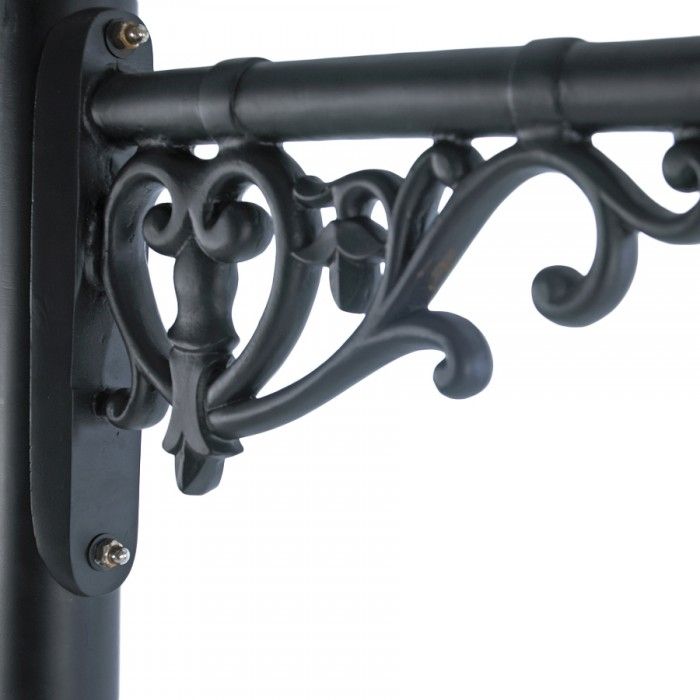 Close-up of the Ornate Wall Bracket Finished in Black