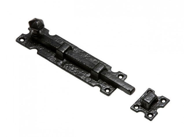 Antique Black Cast Iron Straight Bolt