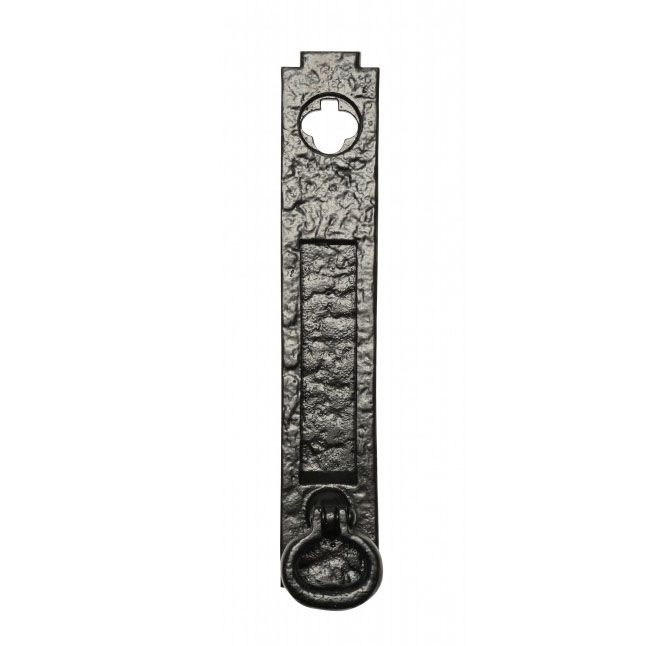 Antique Black Iron Postal Letter Flap / Letter Plate With Knocker