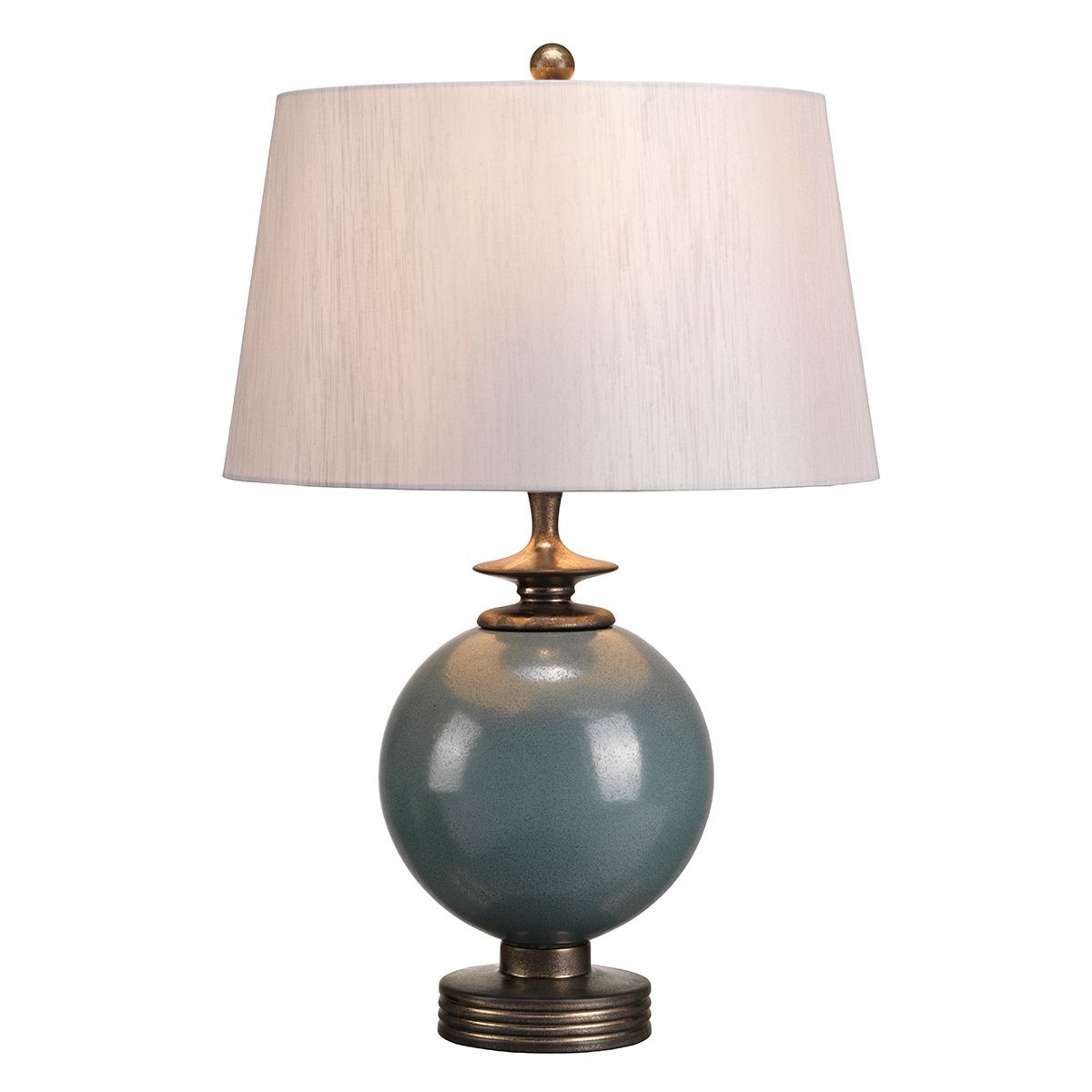  Antique Brass Table Lamp Switched On