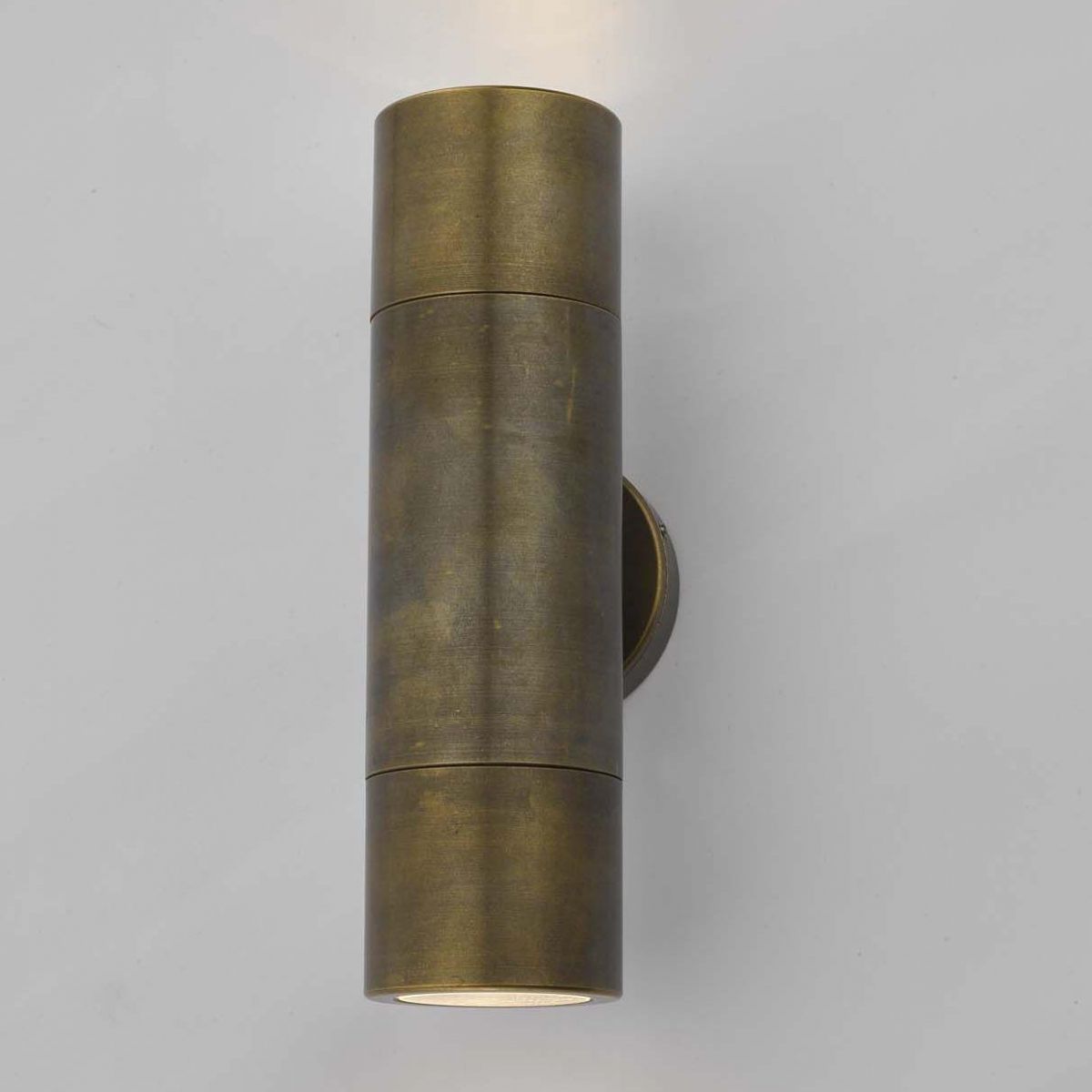Contemporary Cylinder Wall Light on a Grey Wall