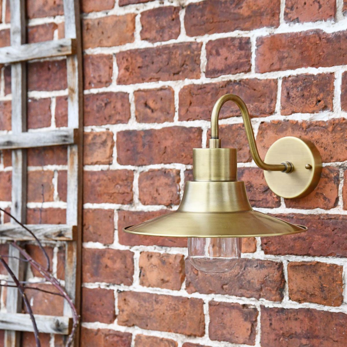 Traditional Barn Wall Light in Situ on the Front of a House
