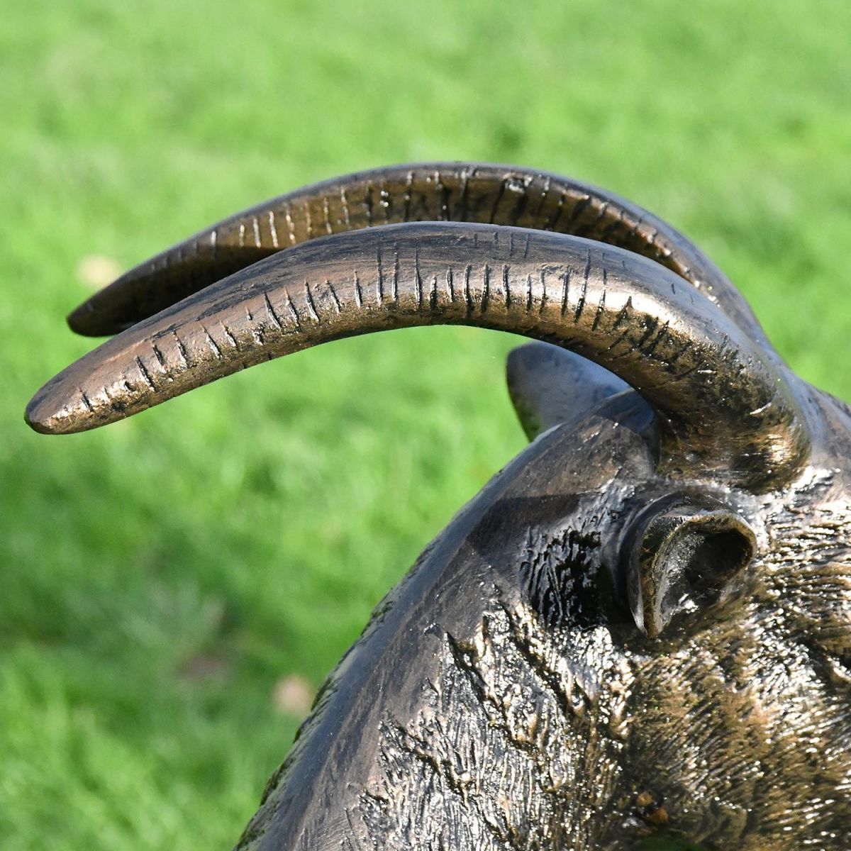 horns on the Top of the Billy Goat Garden Sculpture