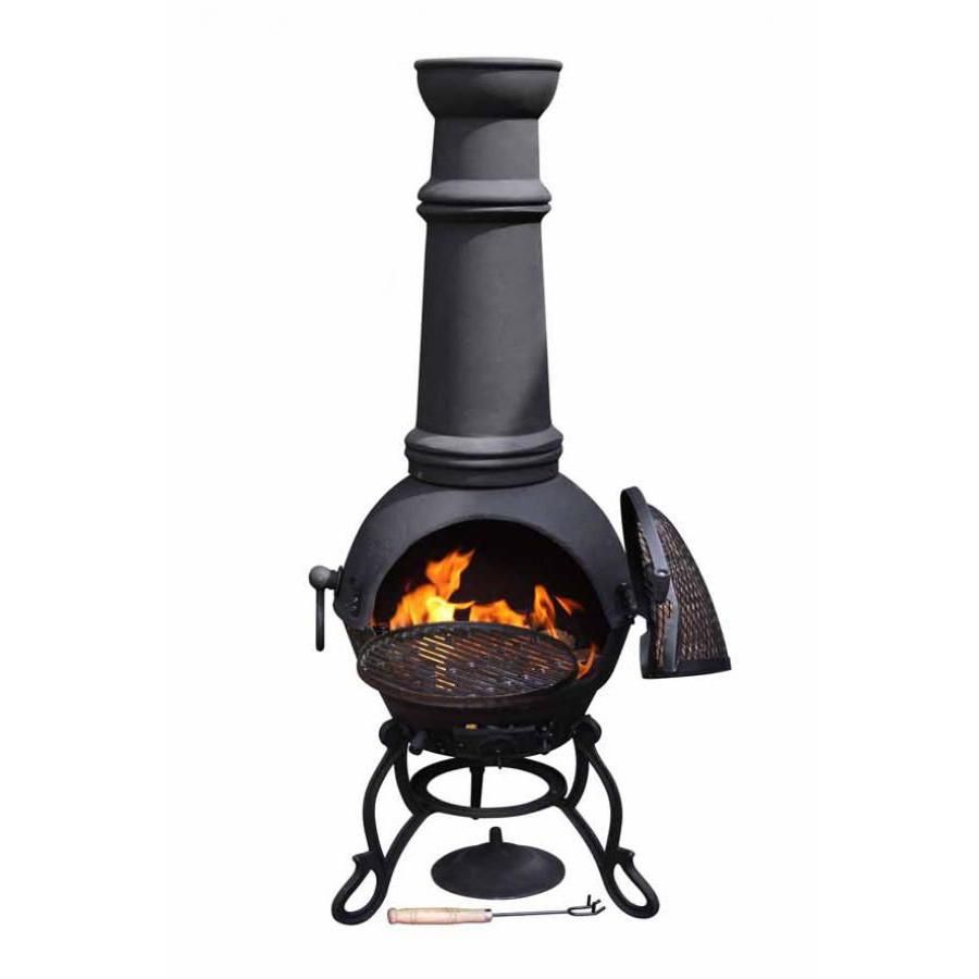 Cast Iron Chimenea in an Black Finish