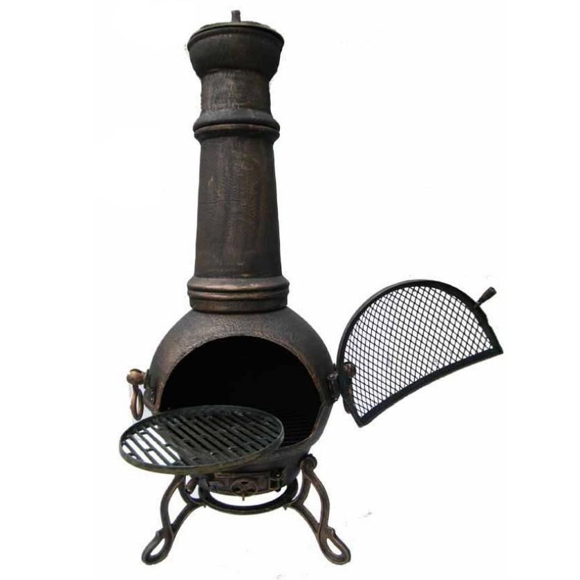 Cast Iron Chimenea in an Antique Bronze Finish