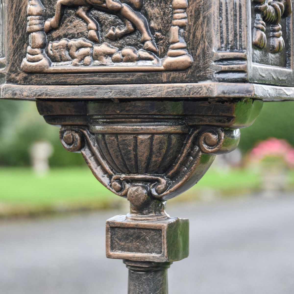Close-Up of Supporting Structure for Cast Aluminium Post Box