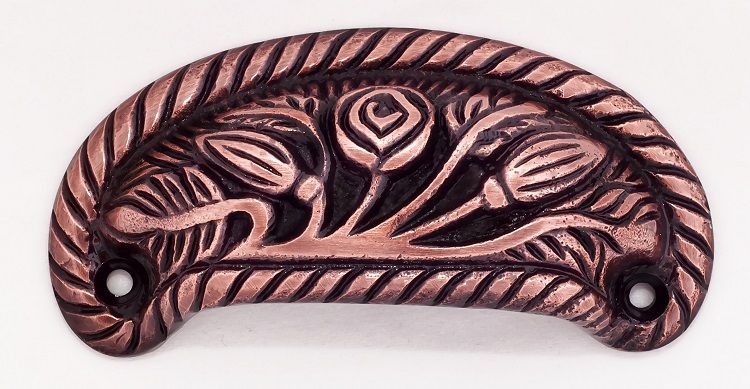 “Antique Roses” Hooded Cabinet Pull Handle