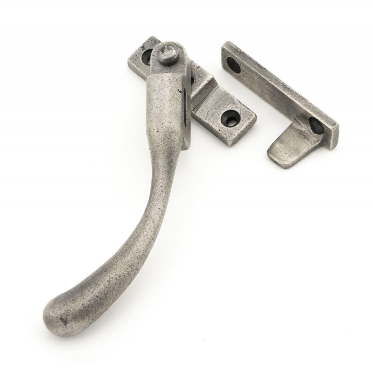 Antique Pewter Locking Night-Vent Peardrop Window Fastener - Left Handed