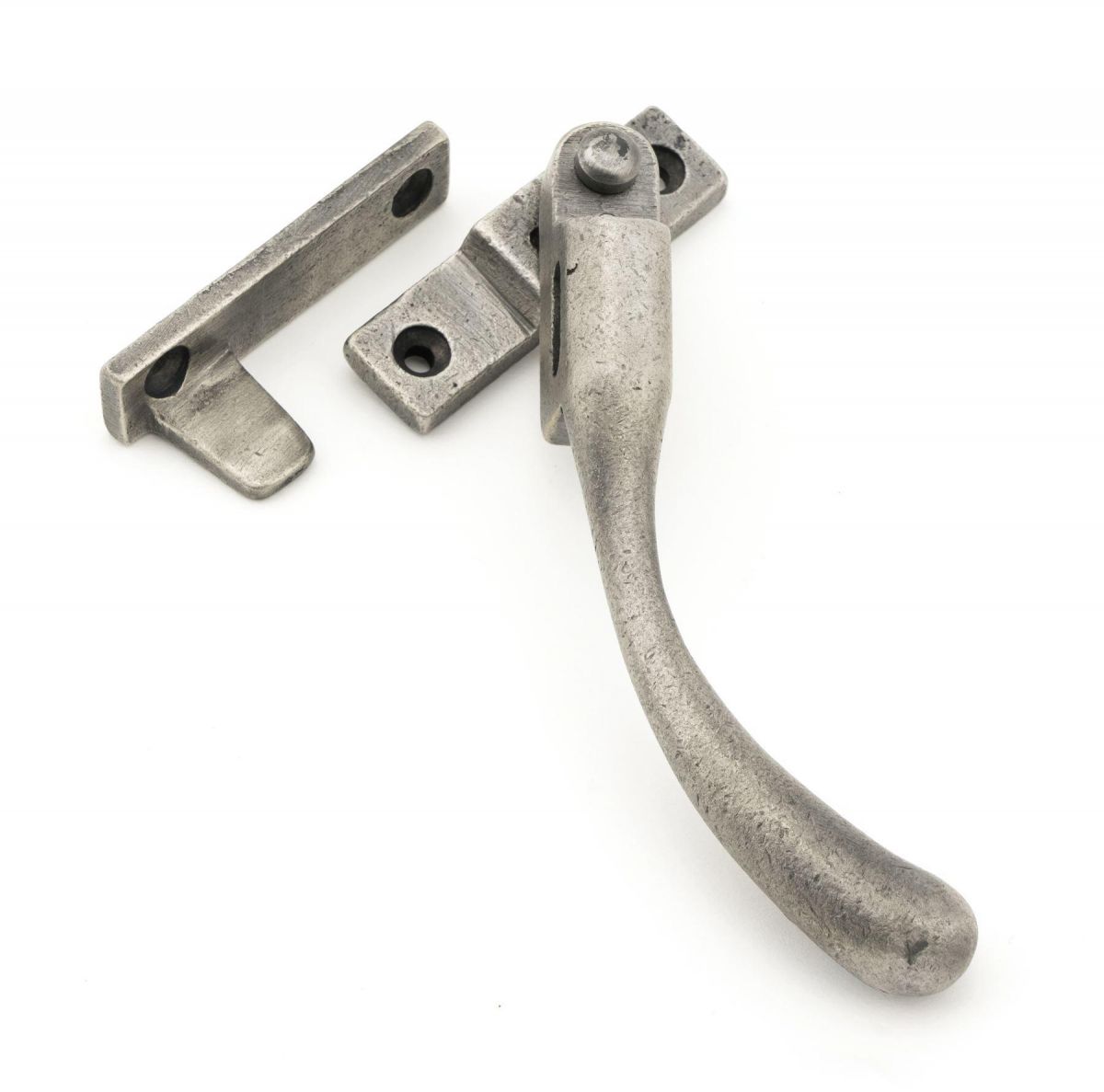 Antique Pewter Locking Night-Vent Peardrop Window Fastener - Right Handed