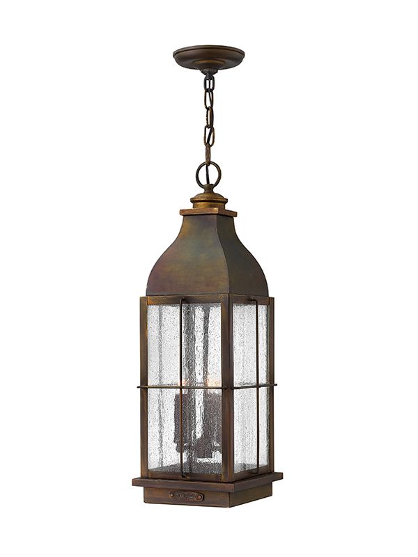 Antique Seeded Window Chain Lantern