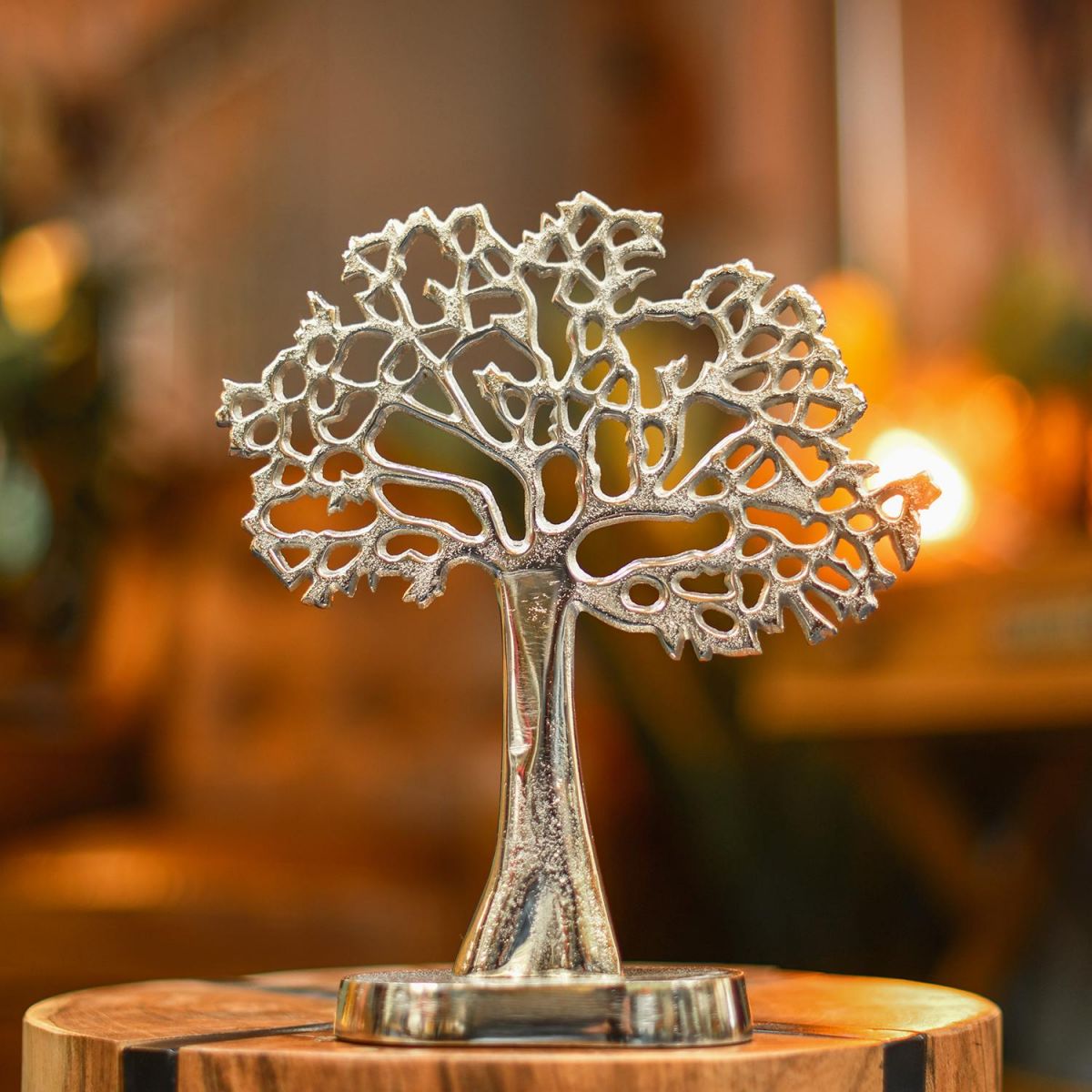 Antique Silver Ornament on Display in the Home 