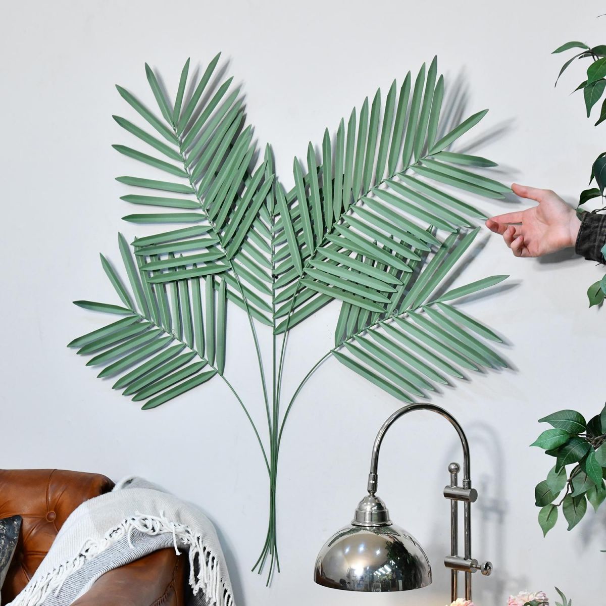 "Areca Palm" Leaves Wall Art to Scale