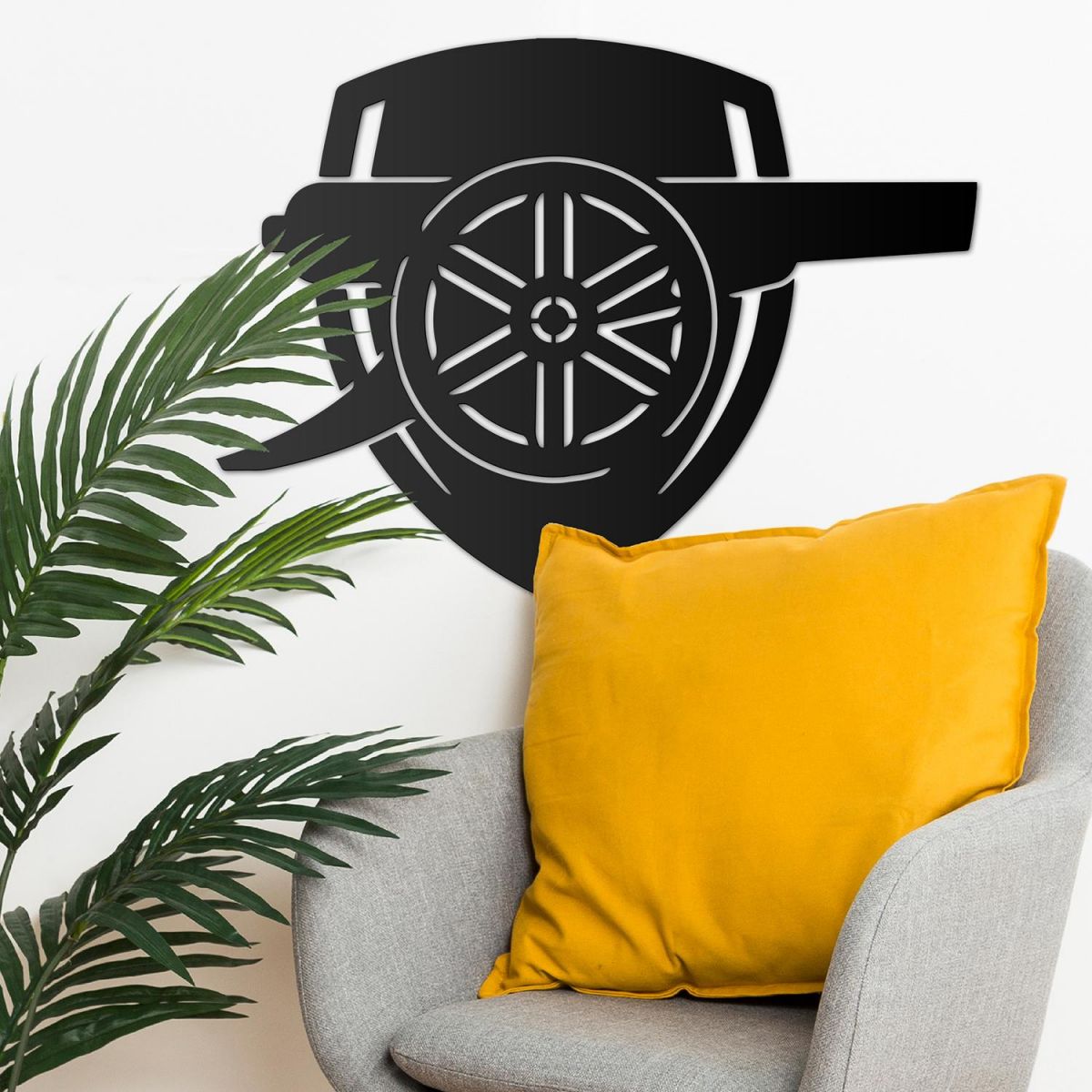 "Arsenal Cannon" Wall Art in the siting Room