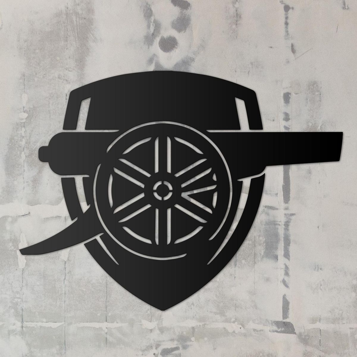 "Arsenal Cannon" Wall Art on a Rustic Wall