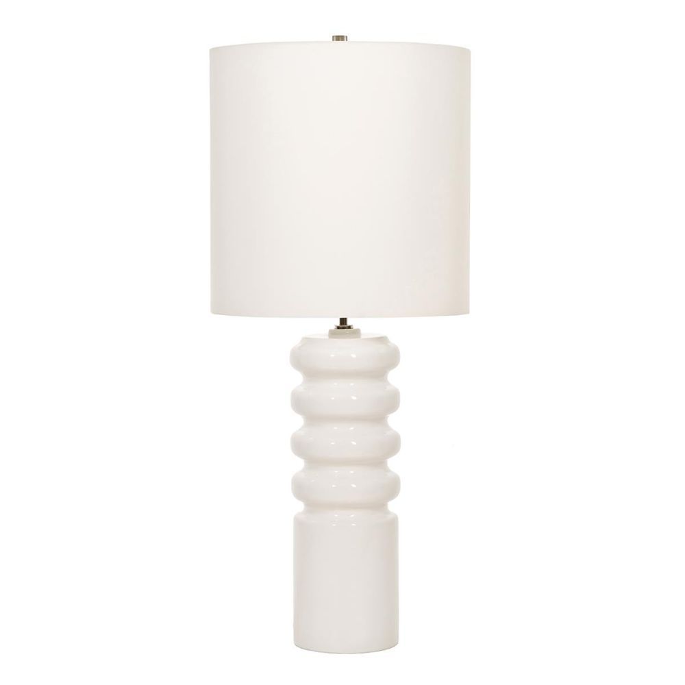Art Deco White Table Lamp 