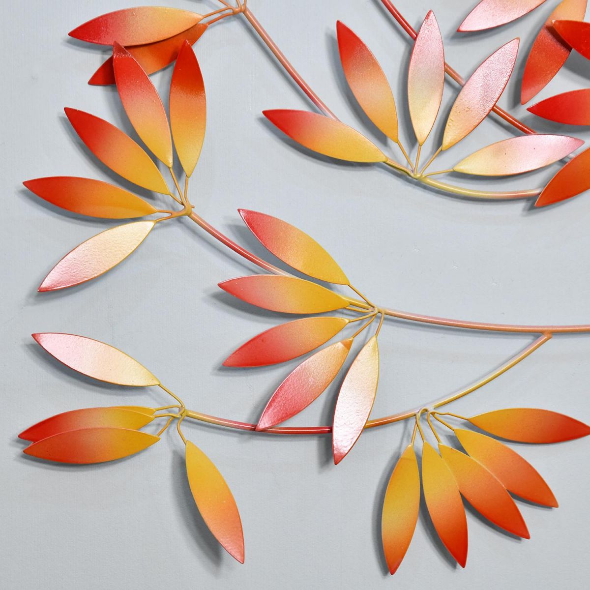 Close-up of the Orange Finish on the Bush Wall Art